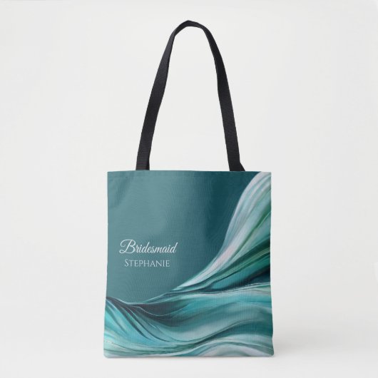 Tote Bag Abstrait-Emerald vert-Bridesmaid- (Devant)