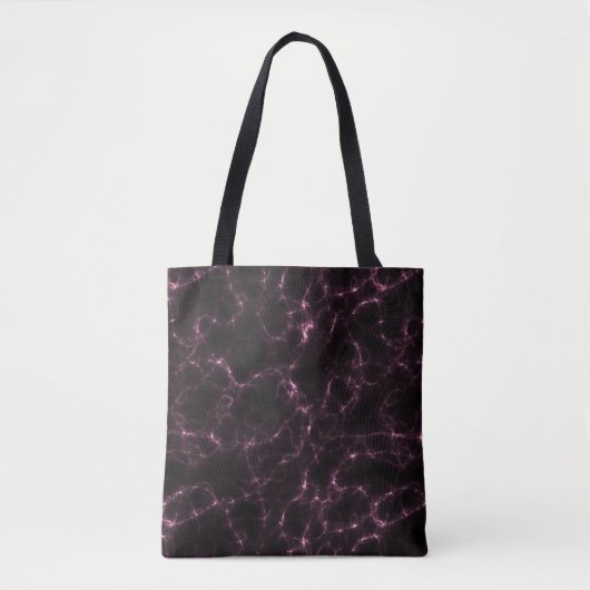 Tote Bag abstrait en marbre rose et noir (Devant)