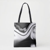 Tote Bag Abstrait en noir et blanc (Devant)