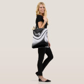 Tote Bag Abstrait en noir et blanc (Sur le modèle)
