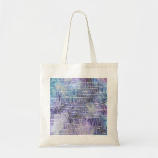 Tote Bag Abstrait encre alcool lavande avec fines lignes