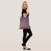 Tote Bag Abstrait espace polygonal bas poly foncé arrière - (Sur le modèle)