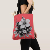 Tote Bag abstrait floral (De près)
