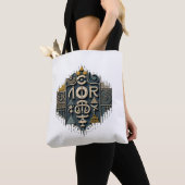 Tote Bag Abstrait Géométrique (De près)