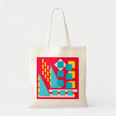 Tote Bag Abstrait géométrique (Devant)