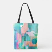 Tote Bag Abstrait géométrique brillant et coloré (Dos)