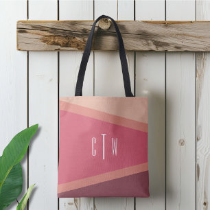 Tote Bag Abstrait géométrique de vidage monographique