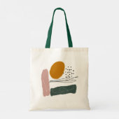 Tote Bag Abstrait géométrique minimal moderne Pastel (Dos)