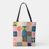 Tote Bag Abstrait géométrique moderne : Conception colorée (Dos)