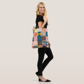 Tote Bag Abstrait géométrique moderne : Conception colorée (Sur le modèle)