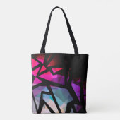 Tote Bag Abstrait graffiti polygonal moderne dar géométriqu (Dos)