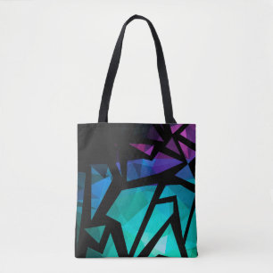 Tote Bag Abstrait graffiti polygonal moderne dar géométriqu