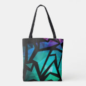Tote Bag Abstrait graffiti polygonal moderne dar géométriqu (Dos)