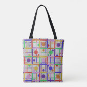 Tote Bag Abstrait moderne multicolore (Dos)