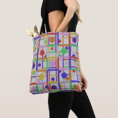 Tote Bag Abstrait moderne multicolore (De près)
