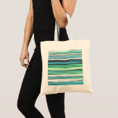 Tote Bag Abstrait n° 2 : bleu vert d'eau (Devant (produit))