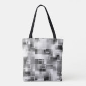 Tote Bag Abstrait noir blanc gris (Dos)
