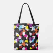 Tote Bag Abstrait noir coloré irrégulier (Dos)