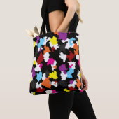 Tote Bag Abstrait noir coloré irrégulier (De près)