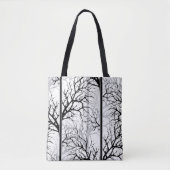 Tote Bag Abstrait noir et blanc (Devant)