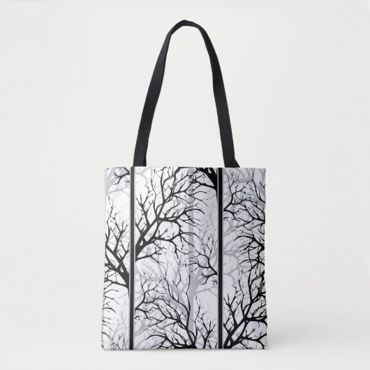 Tote Bag Abstrait noir et blanc (Devant)