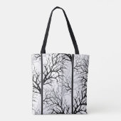 Tote Bag Abstrait noir et blanc (Dos)