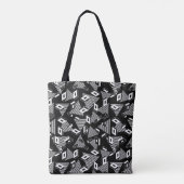 Tote Bag Abstrait noir et blanc (Dos)