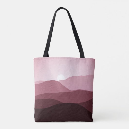 Tote Bag Abstrait Ombre Mauve Taupe clair sur mesure (Dos)