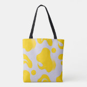 Tote Bag Abstrait Organique Jaune (Dos)