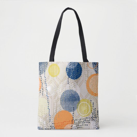 Tote Bag Abstrait point de polka coloré (Devant)