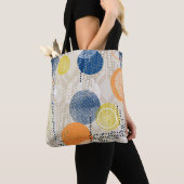 Tote Bag Abstrait point de polka coloré (De près)