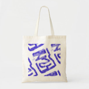 Tote Bag abstrait pulvérisé bleu Thunder_Cove