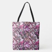 Tote Bag abstrait rose (Devant)