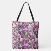 Tote Bag abstrait rose (Dos)