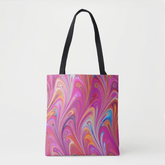 Tote Bag Abstrait rose coloré (Devant)