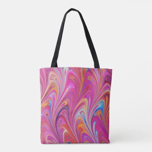 Tote Bag Abstrait rose coloré (Dos)