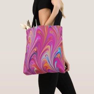 Tote Bag Abstrait rose coloré