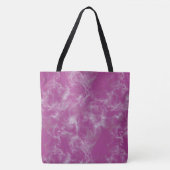 Tote Bag abstrait rose et blanc (Devant)