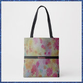 Tote Bag Abstrait rose noir et jaune