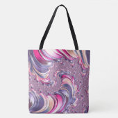 Tote Bag Abstrait rose pourpre spirale fractale (Devant)