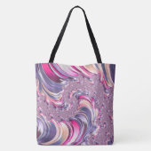 Tote Bag Abstrait rose pourpre spirale fractale (Dos)