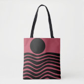 Tote Bag Abstrait rose profond du Bauhaus (Devant)