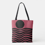 Tote Bag Abstrait rose profond du Bauhaus (Dos)