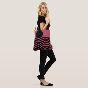 Tote Bag Abstrait rose profond du Bauhaus