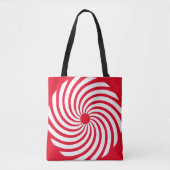 Tote Bag Abstrait rouge et blanc (Devant)