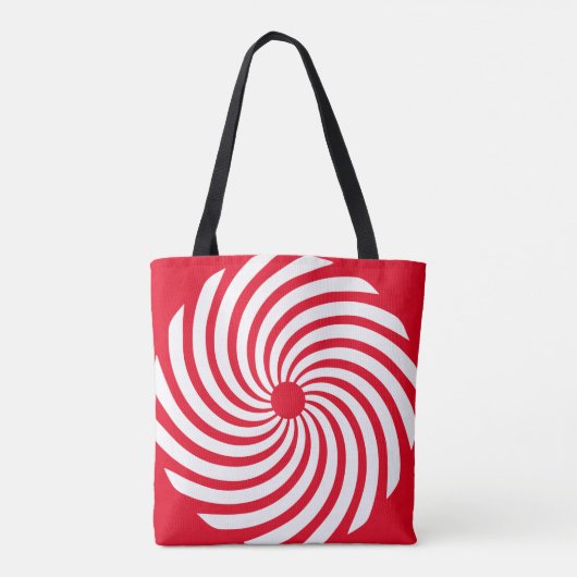 Tote Bag Abstrait rouge et blanc (Dos)
