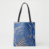 Tote Bag Abstrait Royal Faux Gold Maze Art inspiré (Devant)