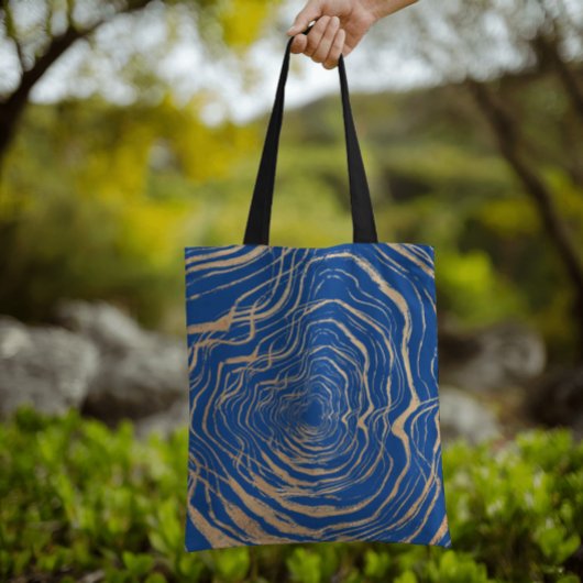 Tote Bag Abstrait Royal Faux Gold Maze Art inspiré