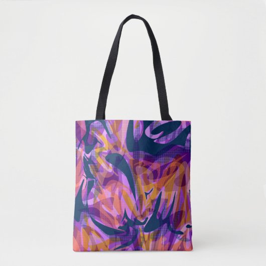 Tote Bag Abstrait sans couture brosse trait moderne multico (Devant)