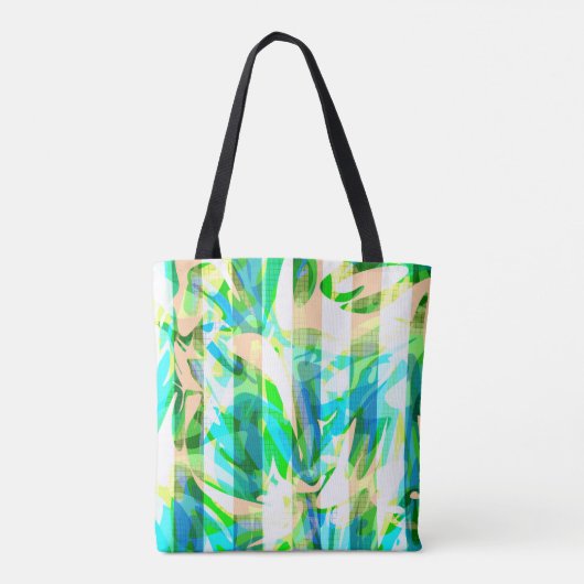 Tote Bag Abstrait sans couture brosse trait moderne multico (Dos)